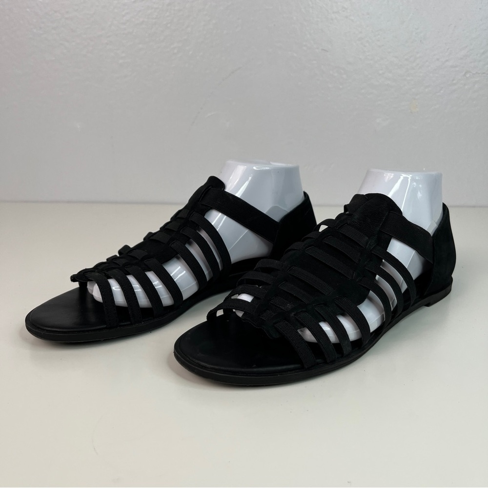 Eileen Fisher Black Strappy Flat Sandals
